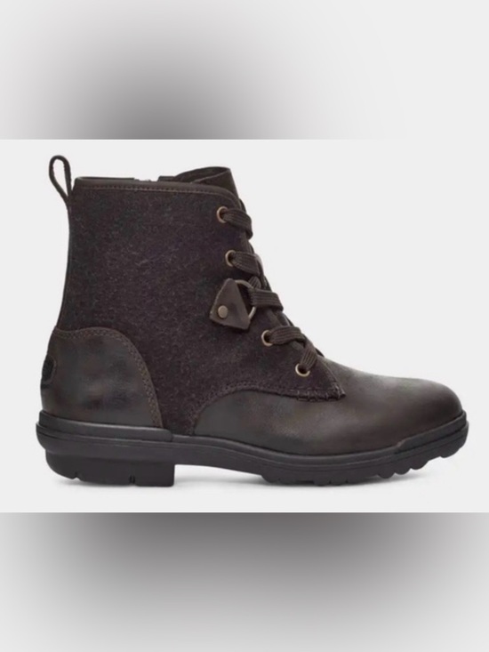 UGG Shoes - EUC [UGG] Hapsburg Lace Up Wool Brown Leather Outdoor Ankle Boots Women’s Sz 7
